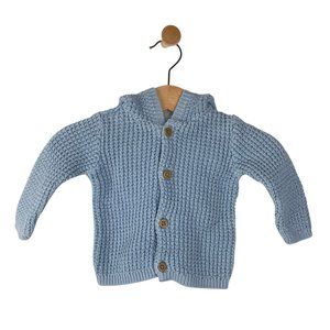 Carters Knitted Button Down Cardigan with Hoodie 6-12